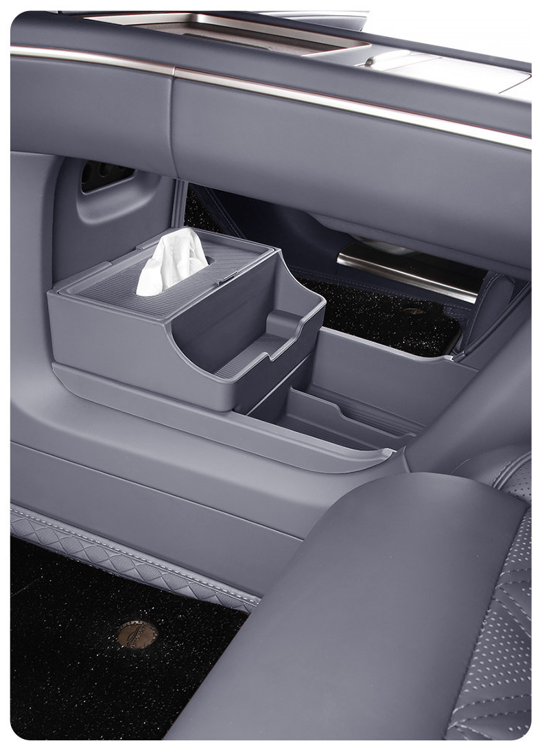 Suitable for 26 Models of Nio Es8, Silicone Storage Box under the Center Console, Storage Rack, Divider, Car Interior Accessories