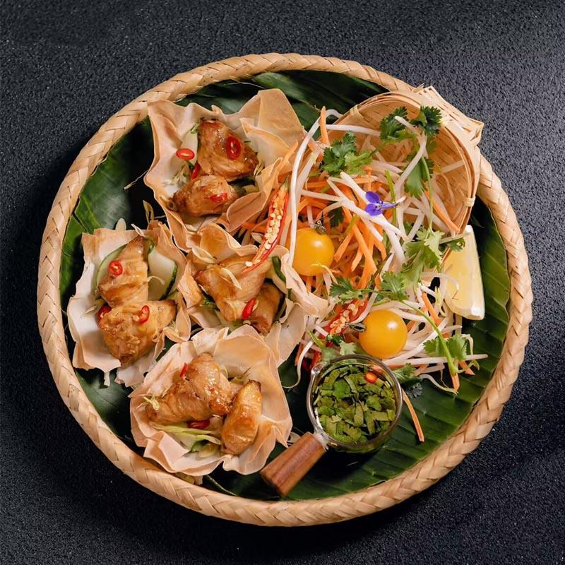 Southeast Asian Style Plate Bamboo Woven Basket Thai Cuisine Tableware Woven Fruit Plate Handmade Bamboo Basket Plate Southeast Asian Style Plate Bamboo Woven Basket Thai Cuisine Tableware Woven Fruit Plate Handmade Bamboo Basket Plate