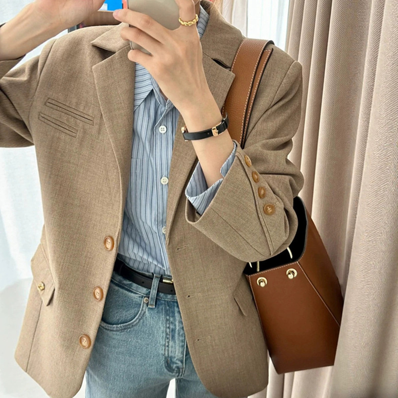 Women's blazer 2026 spring/autumn new style, super stylish, Korean casual high-end design for petite women Women's blazer 2026 spring/autumn new style, super stylish, Korean casual high-end design for petite women