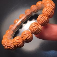 明星热卖桃核手串龙纹精品秦岭文玩桃胡核桃手链男女佛珠念珠手持