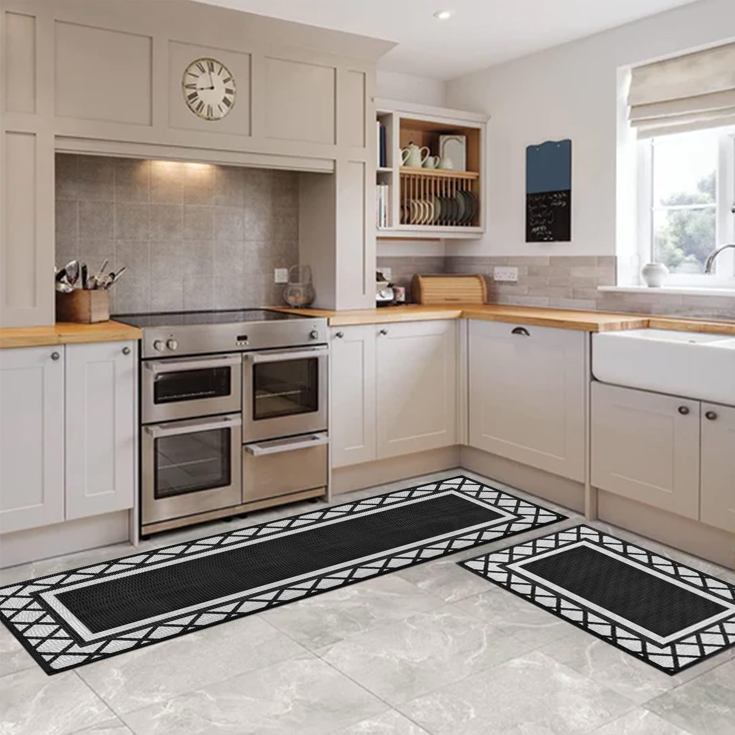 Alfombra de piso de cocina de estilo nórdico transfronterizo cocina de absorción de agua alfombra de piso de cocina de entrada alfombra de puerta TEMU al por mayor