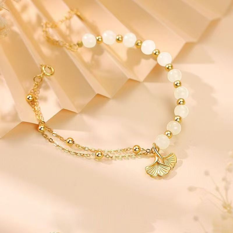 Sansheng Lucky Bracelet Girls' Light Luxury Niche Beads Bracelet Bracelet Jewelry Valentine's Day Gift for Girlfriend