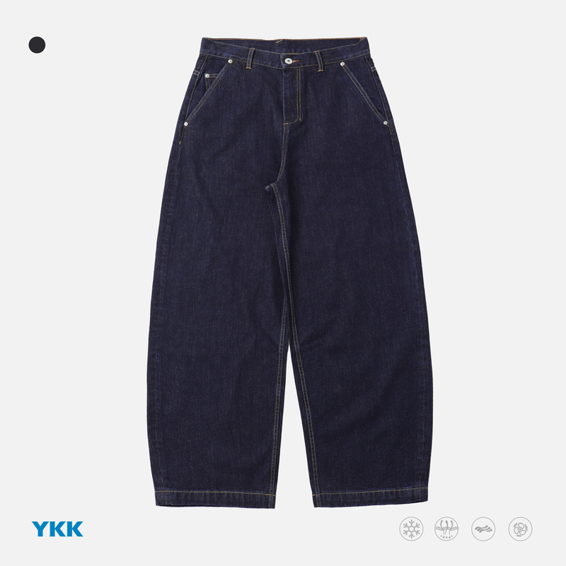 TRS Minimalist Series | 26AW Heavyweight 13OZ Original Color Loose Baggy Silhouette Slightly Curved Blade Jeans for Men and Women TRS Minimalist Series | 26AW Heavyweight 13OZ Original Color Loose Baggy Silhouette Slightly Curved Blade Jeans for Men and Women