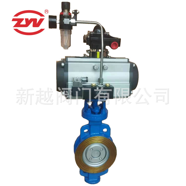 厂家直供气动衬氟蝶阀单双作用开关硬密封对夹衬氟电动执行器阀门
