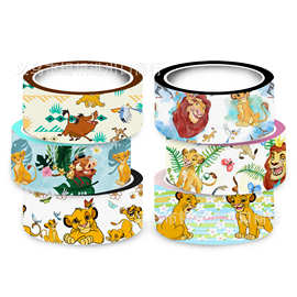 5码/卷 卡通狮子王数码印花罗纹带DIY蝴蝶结包装织带,1Yc70242