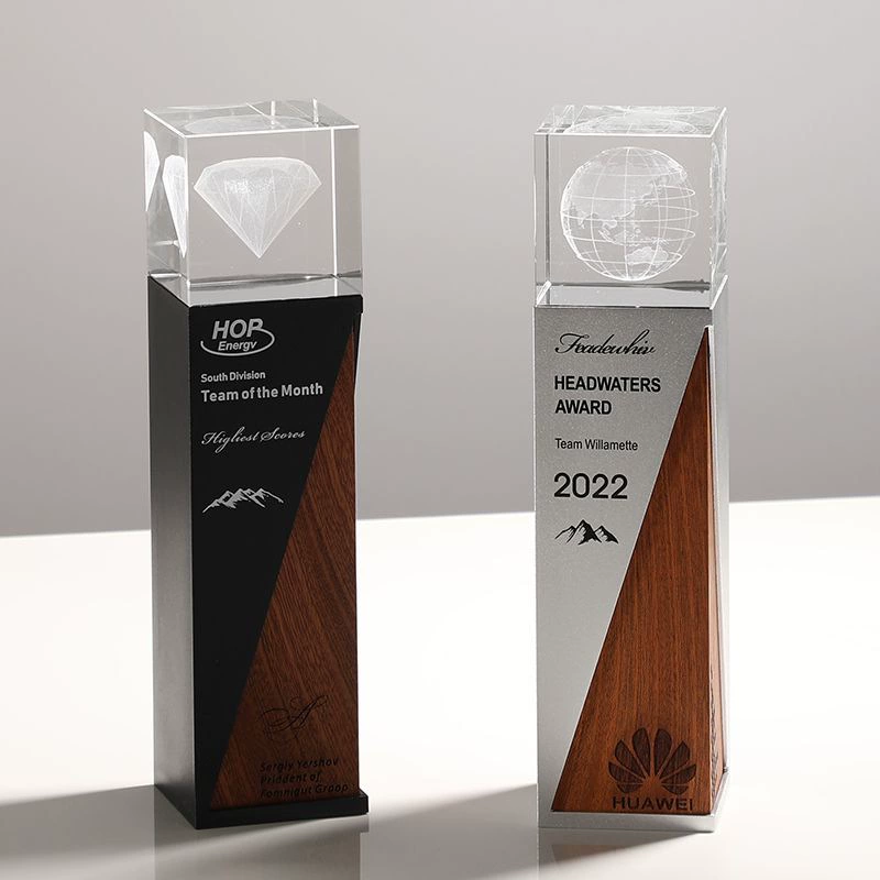 Кристальный трофей, креативная алмазная резьба по земле, интерьерная резьба по металлу, гальваника, DIY-логотип для сотрудников, гравировка.