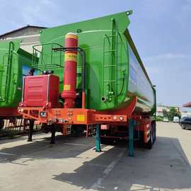 加工定制9米罐式后翻自卸半挂车配置 自卸半挂车图片配置