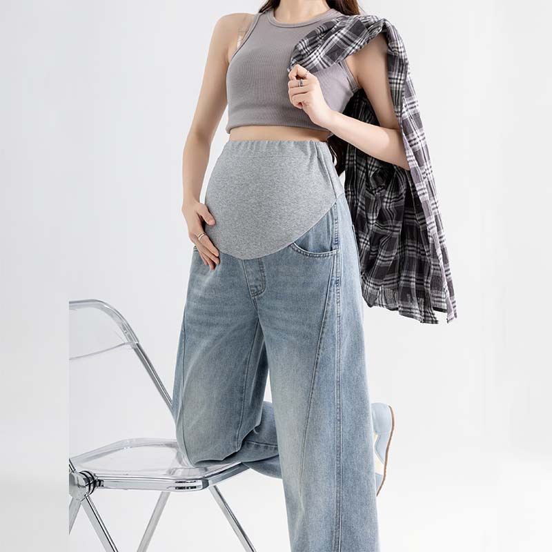 越境品質の妊婦のジーパン