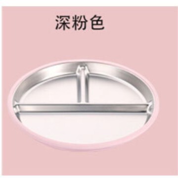 新しい国境を越えた売れ筋のステンレス鋼のディナープレート、シリコン滑り止め吸盤セット、分割されたディナープレート、断熱子供用給餌食器|undefined