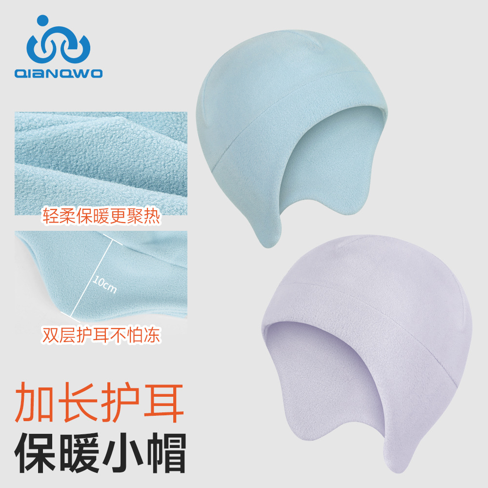 Cross-border wholesale fleece-lined ear-protecting warm hat for autumn and winter outdoor windproof activities like mountaineering, fishing, cycling, and skiing