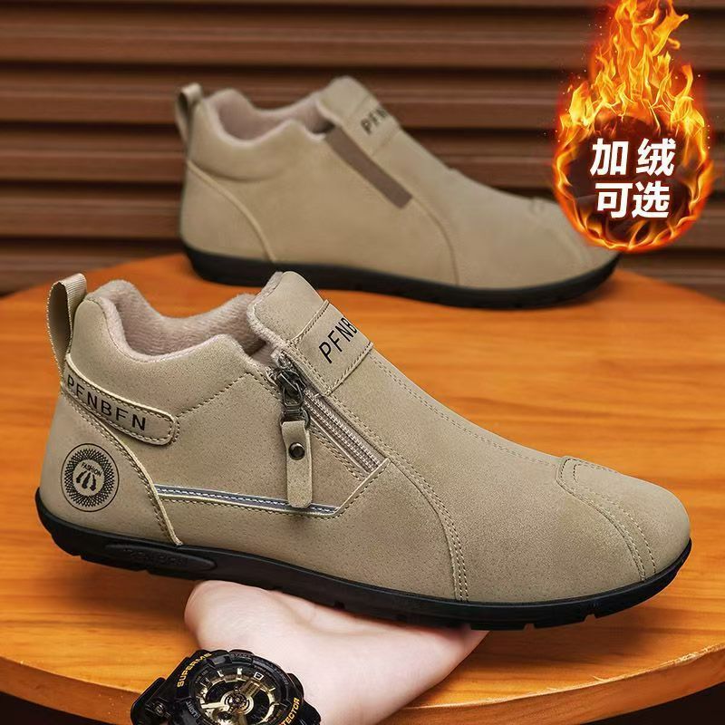 New Foreign Trade Men's Slip-On Loafers, Men's Casual Work Shoes, Wear-Resistant Safety Shoes for Construction Sites