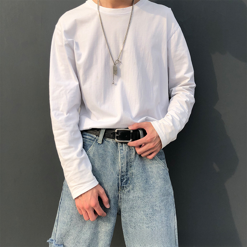 New Men's belt Korean style trendy simple pants belt street style Internet red same style ins Hong Kong style personalized men's pants belt_viptrois.com