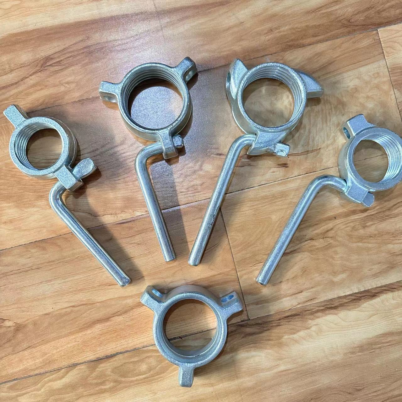 源头厂钢支撑螺母锻造双耳母独立钢支撑配件镀锌支撑螺母建筑出口