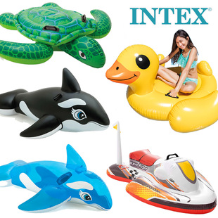 Water Animal Inflatable Ride-On Sea Turtle Blue Whale Black Whale Floating Toy Adult Children Swimming Ring Air Cushion