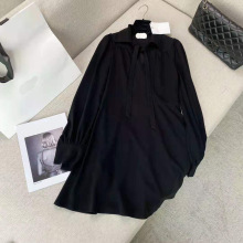 深圳南油原单工厂私渠2021精品女装批发摩登气质复古赫本风连衣裙