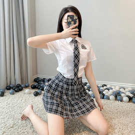 情趣内衣JK学院风性感两穿制服女日系学院校园风超短裙诱惑睡裙女
