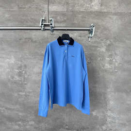 毒家现货正确版本高品质MU家新款口刺绣logo圆领长袖T恤男女同款