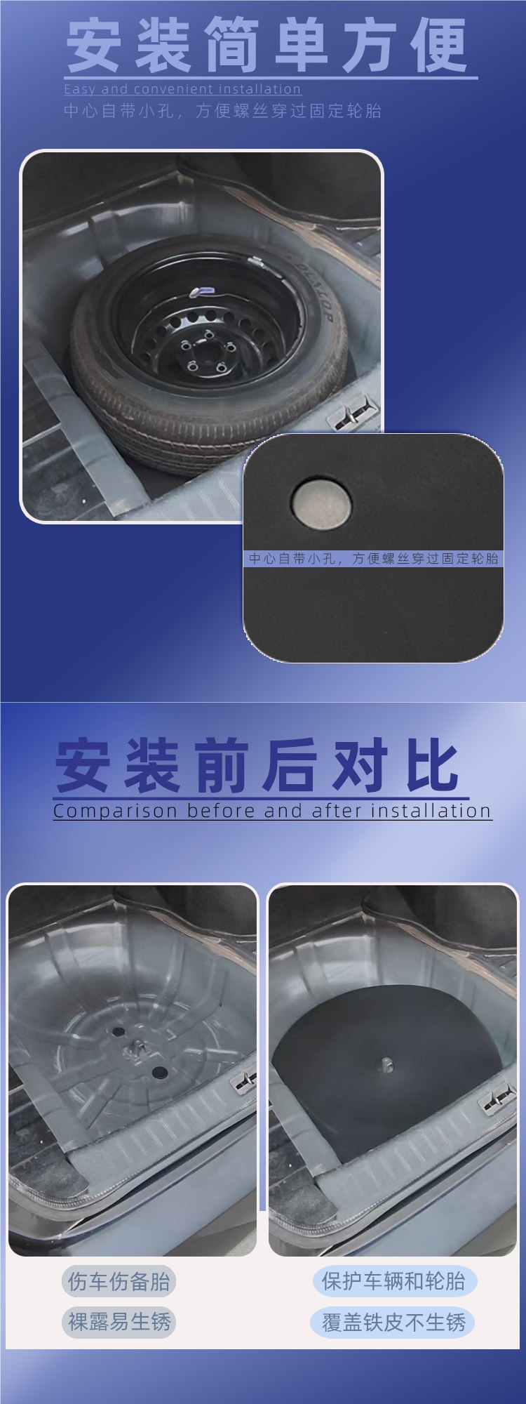Spare tire well soundproofing cotton, universal car trunk sound-absorbing cotton, soundproofing pad, shock-absorbing and anti-vibration filling foam
