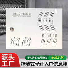 挂墙式光纤入户信息箱明装多媒体弱电箱冷轧钢板家用工程集线箱