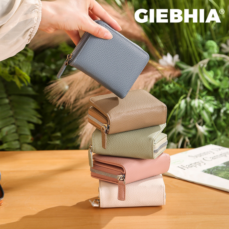 GIEBHIA 新本革質感スナップアコーディオンカードバッグ和風コインポジション多機能カードバッグ財布|undefined