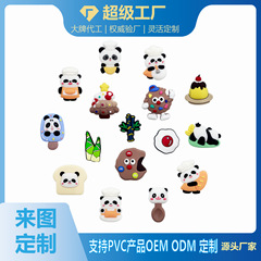 メーカー卸売 シェフパンダシューズ フラワークロックス装飾アクセサリー PVCソフト素材シューズバックル DIY穴あきシューズアクセサリー