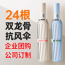 定制双龙骨12骨黑胶伞，雨伞广告伞源头工厂直订，免费设计制图