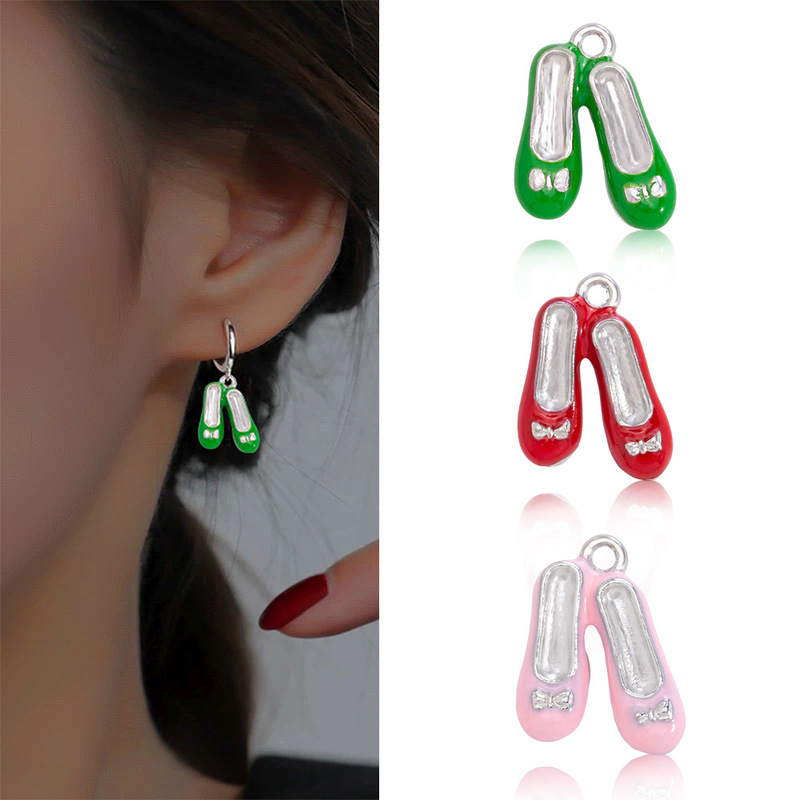 Europe and the United States hot selling three-dimensional red high heels pendant diy ballet shoes necklace earrings accessories manufacturers wholesale Europe and the United States hot selling three-dimensional red high heels pendant diy ballet shoes necklace earrings accessories manufacturers wholesale