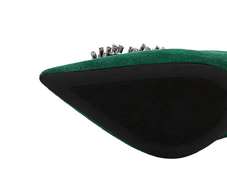 Women's Shoes banquet high heels stiletto women's shoes suede shallow mouth pointed metal butterfly rhinestone single shoes_voghion.com