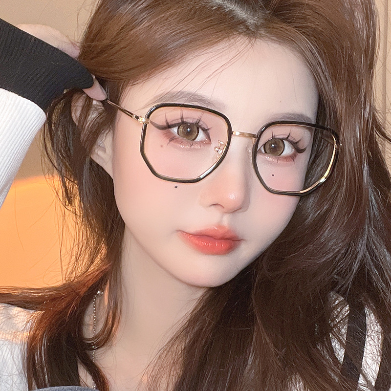 素颜新款圆框TR90防蓝光眼镜学生可配度数显脸小镜框厂家直销2240|ms