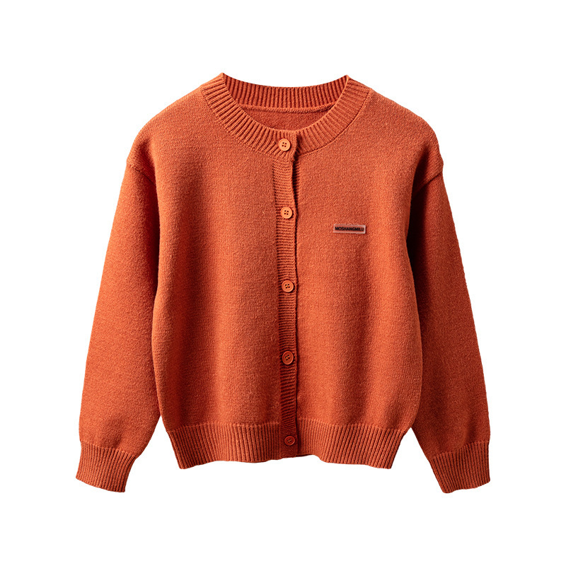 Cardigan de primavera de 2025 suéter infantil otoño y invierno nuevo cardigan para niños y niñas chaqueta de punto para niños