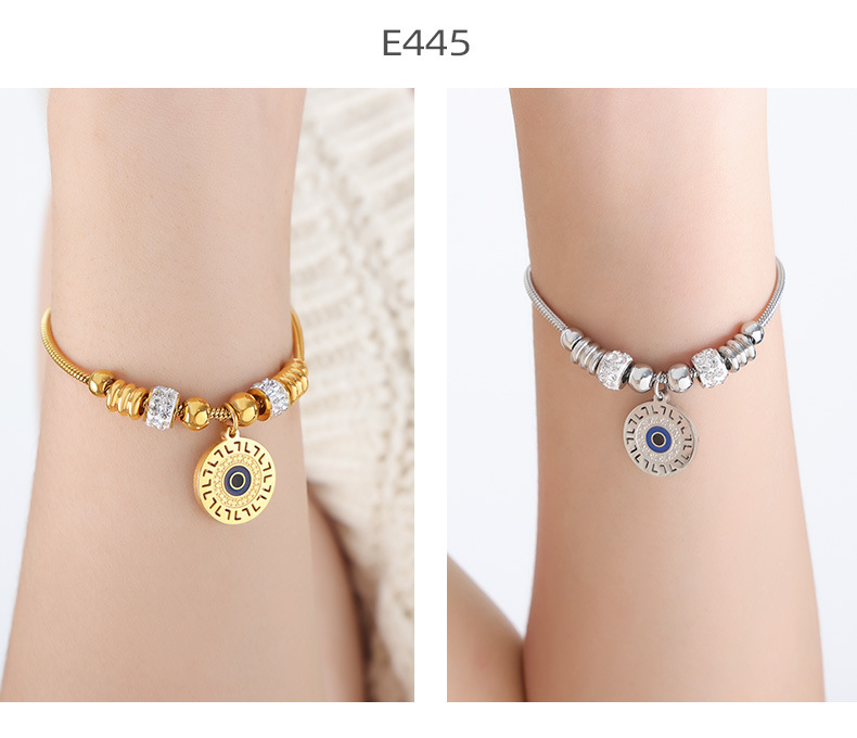 15g Weight 0.03µm-0.05µm Gold Plating Thickness PVD Coated Gold Plating Process 18K Gold Plated Plating Material 304 Stainless Steel Pendant Material Shell, Zircon Inlay Material Bracelets Classification 304 Stainless Steel Chain Material 1 Piece Quantity Daily, Street Occasion 304 Stainless Steel Material Heart Shape, Eye Pattern Women's Gender Simple Style Style Waterproof Non Tarnish, Enamel, Plating, Inlay Craft PVD Coated Real Gold Plated 18K Gold Heart Shape Eye Titanium Steel Simple Style Waterproof Non Tarnish 304 Stainless Steel Bracelets 14