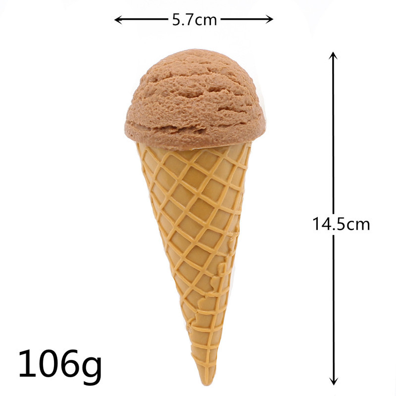 PVC simulación bebida fría modelo de helado crujiente punta huevo titular cono postre falso helado postre accesorios de decoración