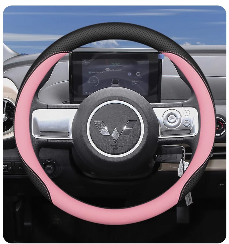 2025 Hongguang Steering Wheel Cover Wuling Mini Four-door Macaron Three-generation Four-season Handicap Cover