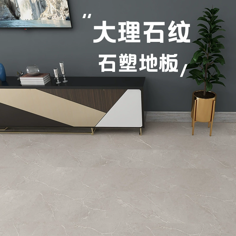 Мраморный узор SPC каменный пластиковый замковый пол однотонный микцемент ПВХ защелкивающийся водонепроницаемый без формальдегида каменный кристальный пол