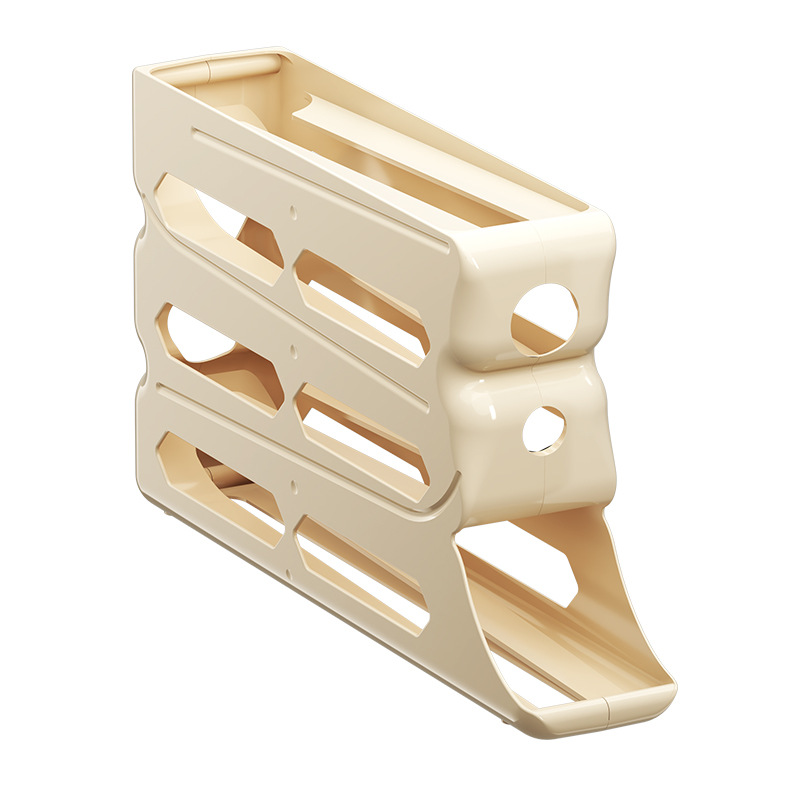 Caja de almacenamiento de huevos deslizante, caja de almacenamiento de puerta lateral del refrigerador, soporte de huevos de grado alimenticio, caja automática de huevos