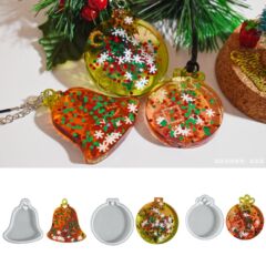 ポピー diy クリスタル接着剤クリスマスタグペンダントシリコーン型アロマセラピー石膏ラウンドベルタグ