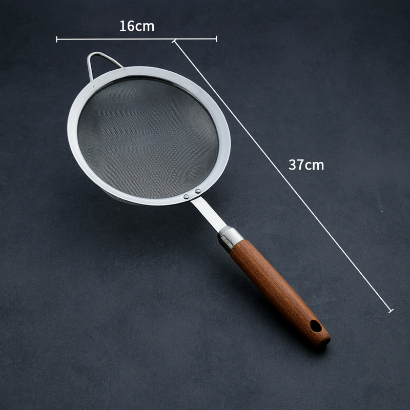 304 cucharas de acero inoxidable cucharas de cocina domésticas cucharas de pescado cucharas de cocina de mango largo gruesas cucharas de cocina de cocina de filtro de malla de filtro de aceite de cocina