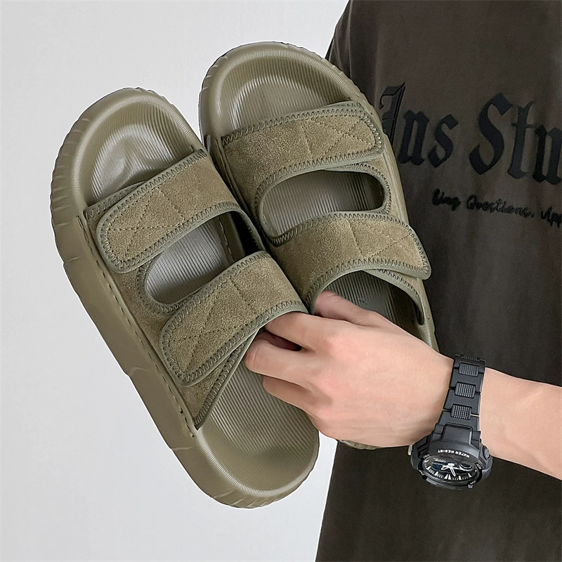 Холодные тапочки мужской летний новый бренд Чэнь Гуанси прилив перетаскивает мужские мягкие подошвы противоскользящие досуг носить пляжные туфли T96