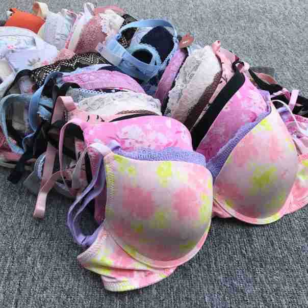 Foreign trade brand supply of all gathered bow bra exported to Guatemala Mexico mix bra stock
