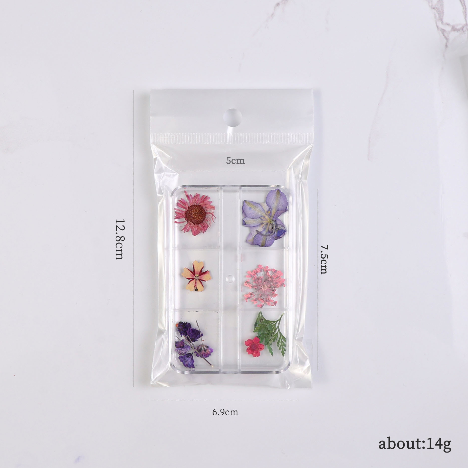 Uña flor seca japonesa pequeña fresca estrella de sol mixta flor real flor pequeña flor de manicura caja de flores secas manicura