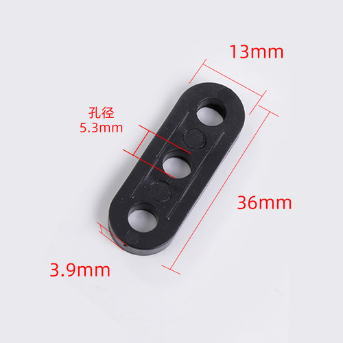 Black fluorescent green three-eye buckle outdoor camping tent canopy fixed three-hole stopper connection rope buckle anti-slip