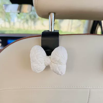 Car tissue box/set – bag, sun visor seat decoration - no-specifications-1-white-bow-shaped-hook-for-chair-back
