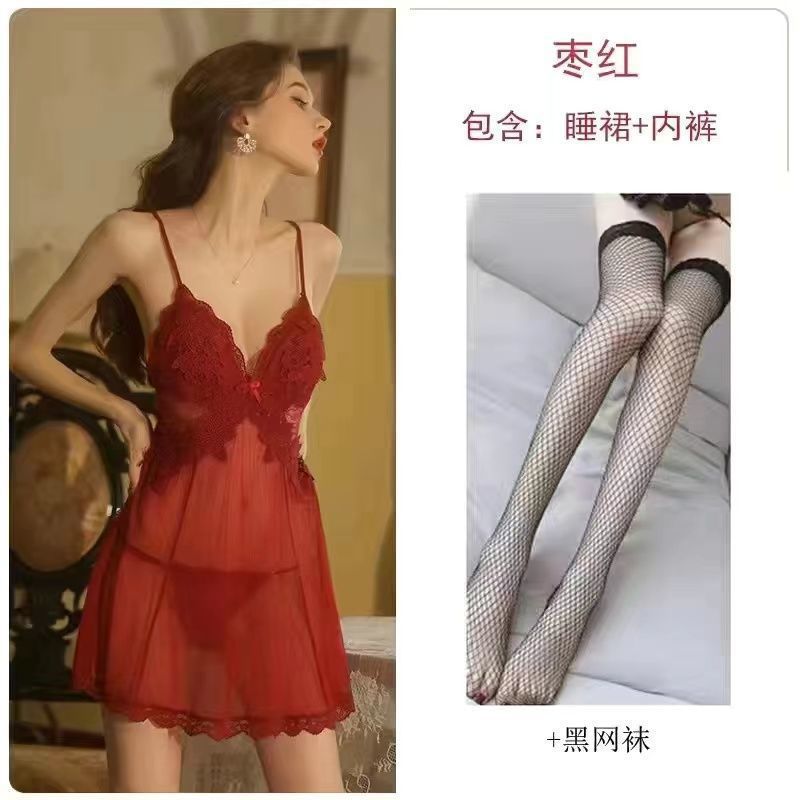 Red lace pijama, underwear