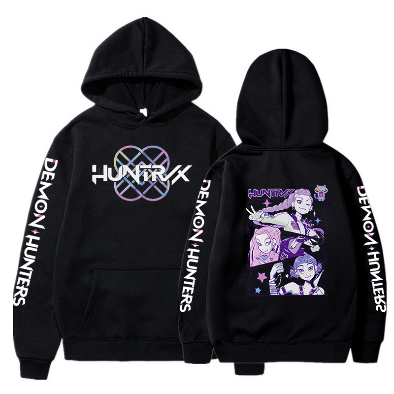Amazon Demon Hunters KPop Demon Hunters カジュアル フリース スウェットシャツ 秋冬 ルーズ パーカー 男女兼用|undefined