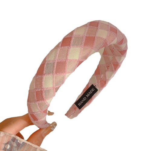 Pink hairband for women summer wide-brimmed high-top hairpin  new style hair bundle sweet temperament face wash hairpin headwear