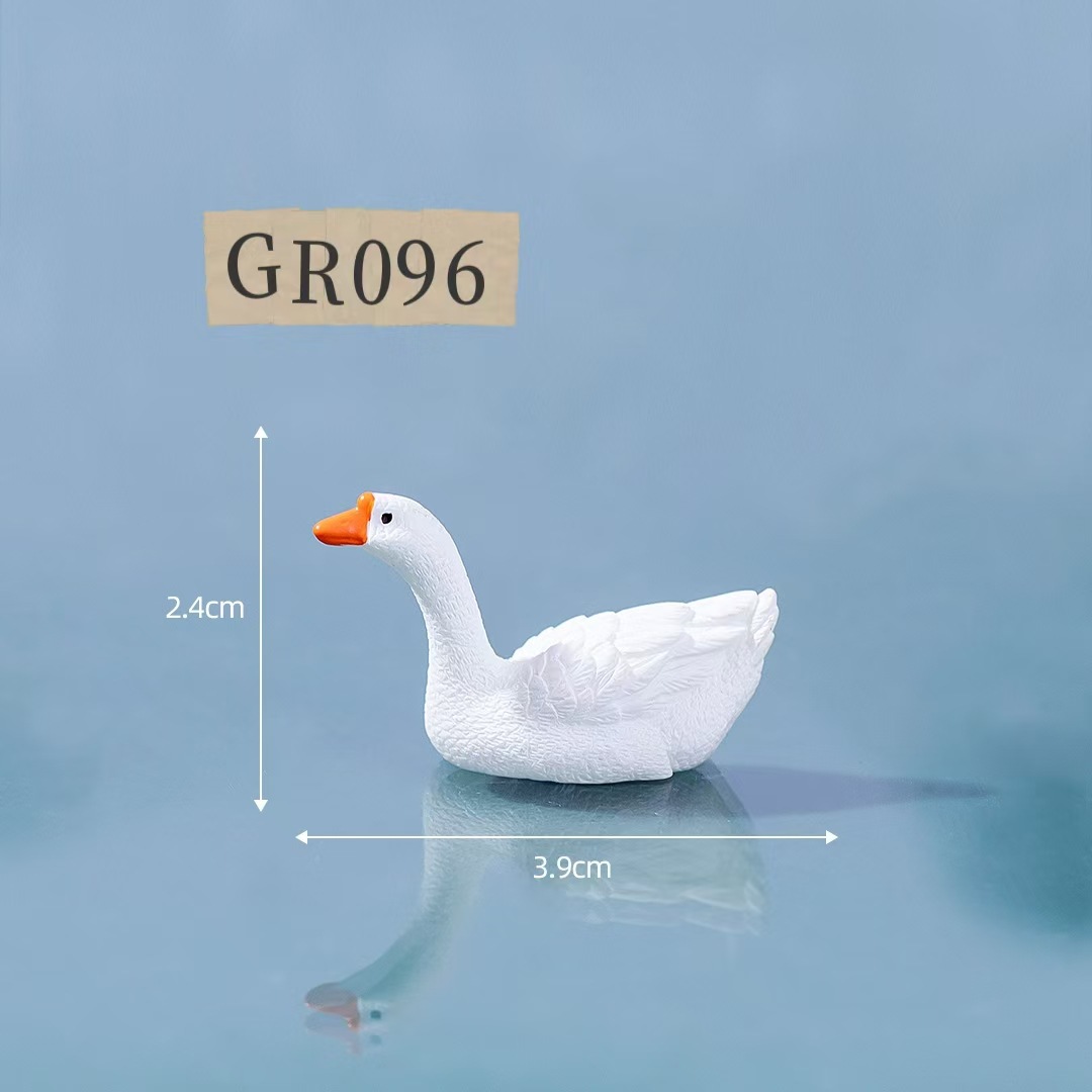Micro paisaje pareja creativa pequeño cisne animal mano pecera paisajismo accesorios adornos adornos de resina de escritorio