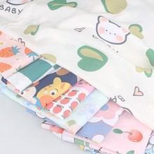 新款人造棉棉绸布料夏季卡通儿童睡衣凉快的宝宝棉绸轻薄透气面料