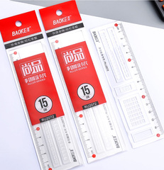 Bock Exam-Specific Ruler Drawing and Marking Scale Multifunctional Ruler Student Transparent Scale Study Supplies Wholesale