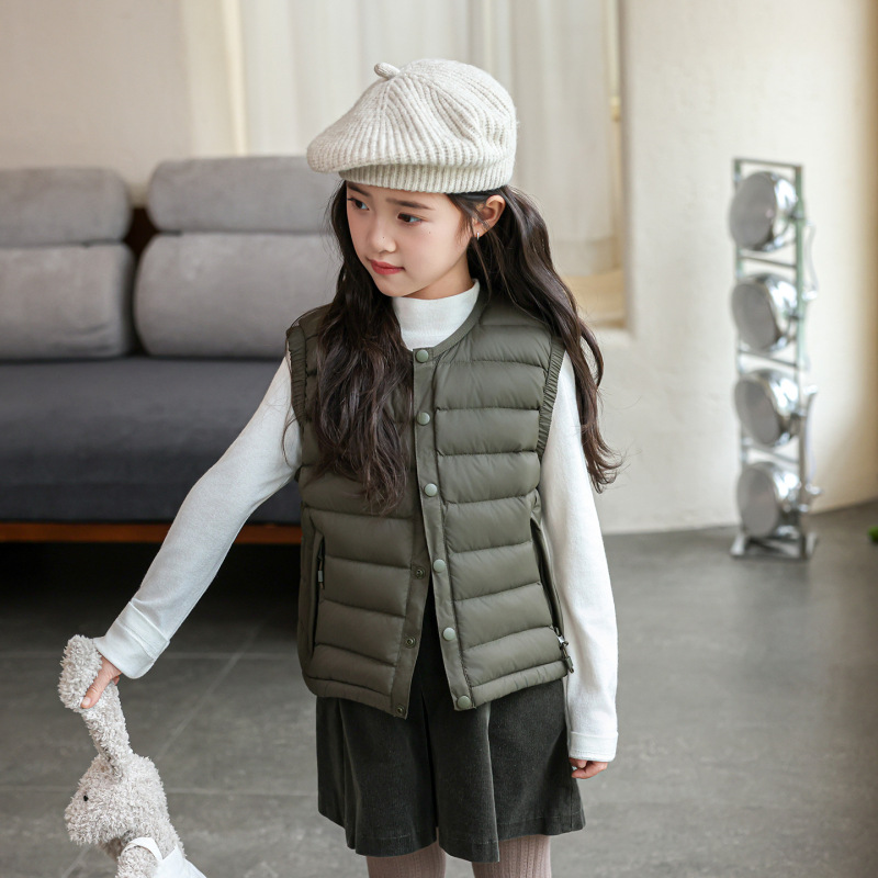 Youjia Clothing Children's Winter Korean Style Lightweight down Jacket Vest 90 White Duck down Lightweight Warm Liner down Vest Youjia Clothing Children's Winter Korean Style Lightweight down Jacket Vest 90 White Duck down Lightweight Warm Liner down Vest