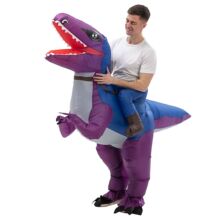 2020万圣节新款骑行迅猛龙充气服表演服舞台恐龙服人偶服厂家直销